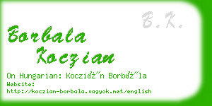 borbala koczian business card